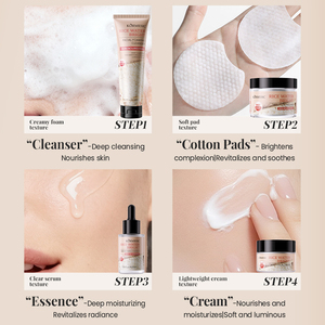 KORMESIC Private <b>Label</b> OEM Rice Water Whitening Face Body Skin Care Set Rejuvenating Cream Cotton Pads Korean Skin Care Product - Product Image 5