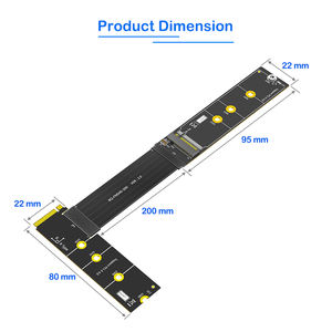 Kabel Riser <span class=keywords><strong>M</strong></span>.<span class=keywords><strong>2</strong></span> NVMe SSD 4.0 Kecepatan Tinggi, Adaptor Kartu Kunci <span class=keywords><strong>M</strong></span>, Kabel Fleksibel Mendukung SSD 2230/2242/2260/2280 4.0 Stok Tersedia - Product Image 3