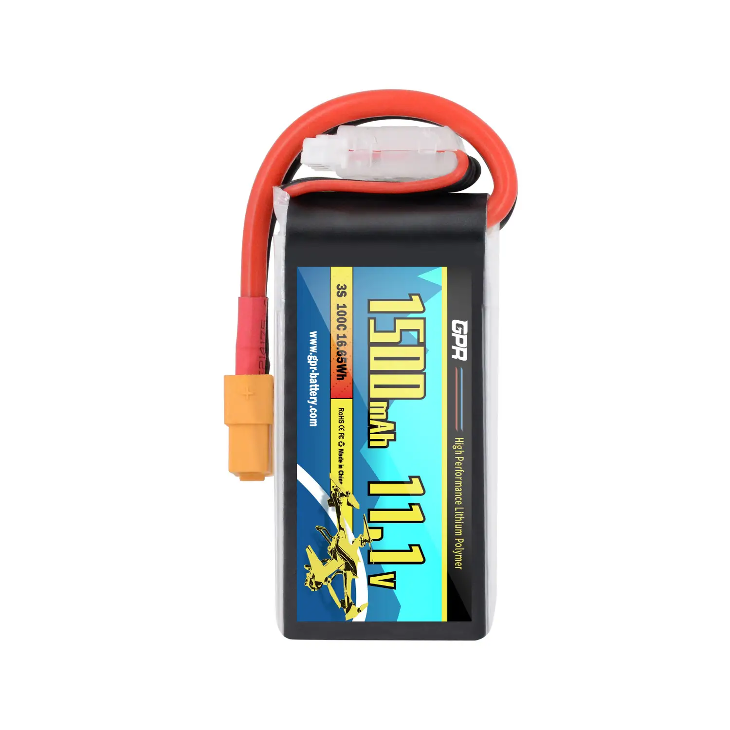 Best Selling 11.1V 1500mAh 100C 3S LiPo Battery Pack for RC Drone Airplane