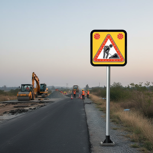 Señal de Tráfico LED para Mantenimiento de Carreteras, 60 x 60 cm, Producto de Advertencia Vial - Product Image 3