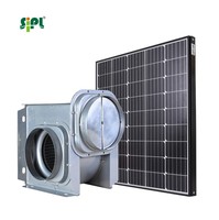 40W Panneau solaire alimenté en ligne Ventilation canalisée Douche Salle de bain Petit extracteur d'air et ventilateur soufflant