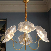 Lustre en cristal de laiton français lumière moderne Simple créatif pour une utilisation intérieure Vintage américain pour plafond de tête de lit de chambre