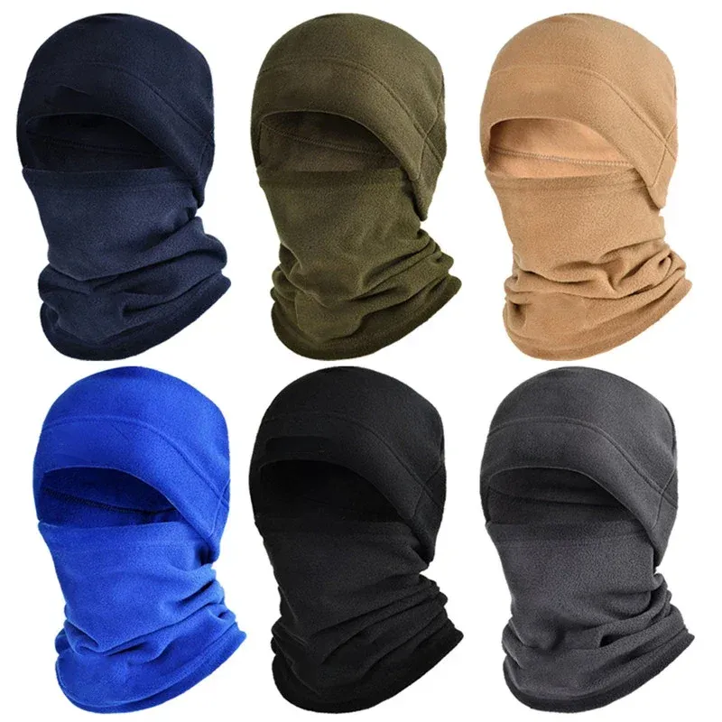 Winter Polar Coral Fleece Sturmhaube Männer Gesichts maske Hals wärmer Mützen Thermische Kopf bedeckung Sports chal Ski Caps