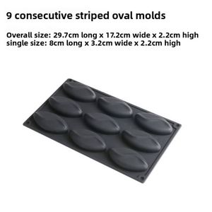 แม่พิมพ์ซิลิโคนรูปวงรีอัลมอนด์มูสทรงคลื่น - Product Image 4