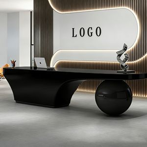 CR001 Layer Wave FRP Reception Front Desk for Hotel Lobby Office Reception Area Beauty Salon Spa Center Corporate Headquarter - Product Image 5