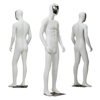 Mode homme magasin de vêtements Chrome argent visage complet du corps Muscle modèle masculin factice tête d'oeuf en fibre de verre hommes costume d'affaires Mannequins