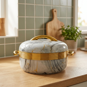 หม้อเซรามิกทรงกลมหรูหราทันสมัยพร้อมฐานสแตนเลส - Product Image 3