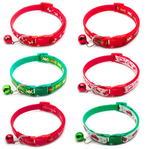 Collier de Noël pour animaux de compagnie, nœud papillon, collier classique en nylon doux et plastique pour chat et chien, imprimé Père Noël, cadeau de fête, décoration - Product Image 2