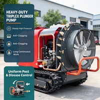 Robot pulvérisateur de pesticides télécommandé tout-terrain 400L sur chenilles pour grandes vergers de noix et de fruits