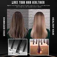 Affichage professionnel de la température LED 6 en 1 Styler haute vitesse pour cheveux 3 vitesses 3 réglage du chauffage Brosse à peigne à air chaud 3 vitesses