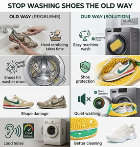 Sacchetto Riutilizzabile per <span class=keywords><strong>Lavaggio</strong></span> Sneaker 360 con Etichetta Privata di Fabbrica °   Sacchetto Protettivo in Rete per <span class=keywords><strong>Lavaggio</strong></span> <span class=keywords><strong>Scarpe</strong></span>, Borsa per Pulizia Calzature all'Ingrosso - Product Image 4