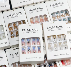 <span class=keywords><strong>Prix</strong></span> le plus bas, vente chaude, <span class=keywords><strong>faux</strong></span> ongles artificiels de haute qualité, vente en gros, ongles épais en acrylique à presser, sans marque - Product Image 1