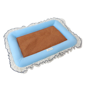 Ice Cream Lace <b>Mat</b> Pet Bed Rectangle Cooling Summer Dog Cat <b>Mat</b> for <b>Small</b> Medium Pets Hand Wash Polyester Fiber Fill - Product Image 5