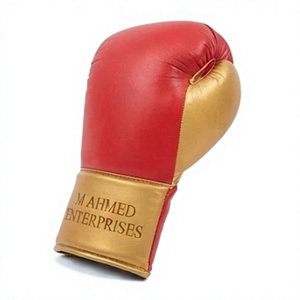 Guantes de Boxeo Rojos de Cuero para Entrenamiento de Artes Marciales, con Logotipo Personalizado, Equipo de Boxeo - Product Image 3