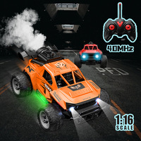 Camioneta Monstruo RC con Cable USB y Control Remoto, Alcance de 25m, Escala 1:16, Lista para Usar, para Autos RC de 5 Canales