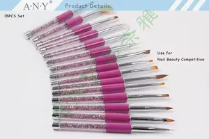 ANY False Extension Acrylic Nails Building And Design Pure Sable Oval Acrylic Brush Nail Art