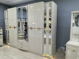 <strong>2026</strong> <strong>New</strong> Design Super King Size Luxury Royal Bedroom <strong>Furniture</strong> 5pcs African Mirror Headboard Bedroom <strong>Furniture</strong> Set - Product Image 5
