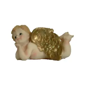 キャンドルホルダー家の装飾のためのカスタム樹脂天使の像ヨーロッパのステータスSCULPTUREクリスマスクラフト置物天使の赤ちゃん280g