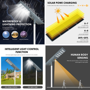 Lampe solaire LED intégrée tout-en-un pour extérieur AORUITAI, télécommandée, IP65, 150W, 200W, 300W, 400W, 500W - Product Image 3