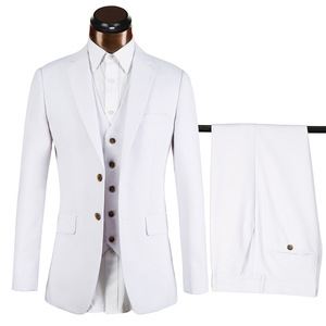 Traje de <span class=keywords><strong>Hombre</strong></span> para Negocios, Ocio y Uso Profesional, Verde Brillante, de Tres Piezas, Traje de Padrino, Traje de Boda, Estilo Europeo y Americano - Product Image 5