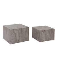 Table basse moderne simple en bois MDF et métal pour l'intérieur et l'extérieur pour les hôtels, les restaurants, le salon et la chambre à coucher en gros