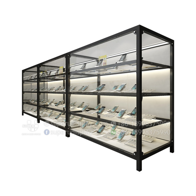 Wholesale Mobile Phone Accessories Display Counter Stand Design Cell Phone Showcase Counter Cell Phone Case Counter Display