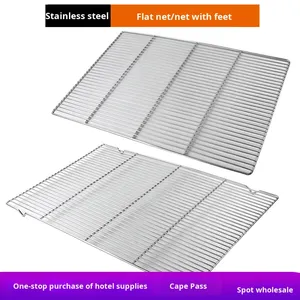 Yolecen, parrilla de barbacoa de acero inoxidable, rejilla para carne fría y pan, herramienta para asar pasteles con pies, accesorios para hornear barbacoa - Product Image 2