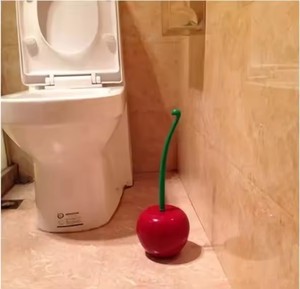RTS Factory Cepillo de baño en forma de cereza Cepillo de limpieza de baño Mango largo Cepillo de soporte de pared de baño - Product Image 6