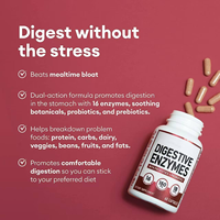 MNK Private Label Probiotic Digestive Enzyme Capsules 60 Milliards de UFC 16 Enzymes Bien-être Digestif Quotidien Supplément Végétalien Adulte