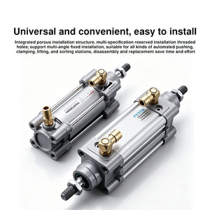 Cylindre pneumatique en aluminium NGS DNC 25X25 PPV-A DNC32/40/50/63/80/100-20/25/30/50/80/100/125/160/200/380 - Product Image 3