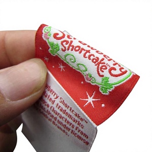 Özel dokuma giyim etiketleri merkezi kat kumaş etiketleri için marka adı giysiler ve ayakkabılar dikdörtgen desen lazer kesim kenar - Product Image 2