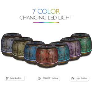 गर्म 500 मिलीलीटर धातु आवश्यक तेल विसारक, अल्ट्रासोनिक शांत धुंध आयरन ह्यूमिडिफायर - Product Image 4