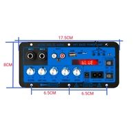 Mini amplificateur numérique mono D20-II pour la maison avec entrées USB et TF, puissance 50W, double microphone, télécommande, DC12V/24V