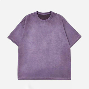 Biểu Tượng Tùy Chỉnh Da Lộn T-Shirt Dtg Dtf Người Đàn Ông Của Nặng Bông Trống Thêm Lớn T-Shirt Người Đàn Ông Của T-Shirt - Product Image 6