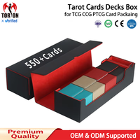 Torson 550 + boîte de pont en cuir et velours PU grande capacité étui TCG de haute qualité pour les légendes de la ligue et autres cartes à jouer
