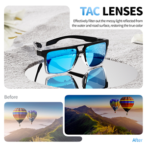 Custom Logo Trendy Ladies Men Driving Eyewear Fashion Sun Glasses Square TR90 <b>Frame</b> Polarized Sunglasses for Women - Product Image 4
