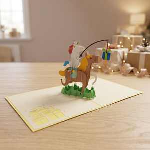 El Más Vendido: Arte de Papel 3D Pop Personalizado de Pony para Cumpleaños, Hecho a Mano en Vietnam, Estilo Romántico, Imitación Antigua, Decoración del Hogar - Product Image 2