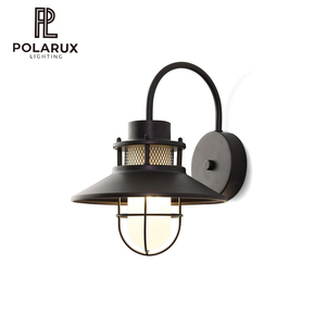 Applique murale extérieure moderne en fer et verre, étanche IP65, pour villa, jardin, patio, style industriel rétro, éclairage <span class=keywords><strong>de</strong></span> grange - Product Image 1