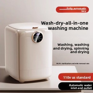Mini-lave-linge entièrement automatique 110 V avec stérilisation et élimination des acariens, lavage et séchage tout-en-un pour sous-vêtements, culottes, chaussettes, électrique - Product Image 1