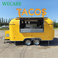 WECARE Chariots de restauration, Foodtruck, Voiture de restauration, Chariot à limonade, Chariot à hot-dogs, Chariot à café, Camion à pizza, Restaurant mobile, Remorque de restauration rapide entièrement équipée