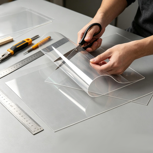 Feuille transparente flexible en polycarbonate PC, film plastique découpé sur mesure pour panneau de protection, signalétique, bricolage et artisanat - Product Image 1