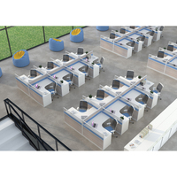 Meubles de centre d'appels de bureau, panneaux modulaires, avec séparation