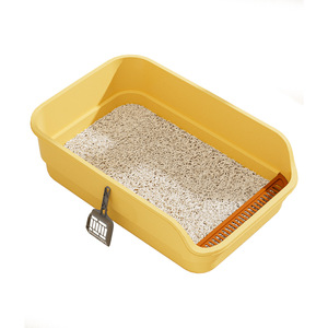 Extra <b>Large</b> Cat Litter <b>Box</b> Rectangle Elevated Semi Enclosed Design <b>Large</b> Capacity For Cats - Product Image 1