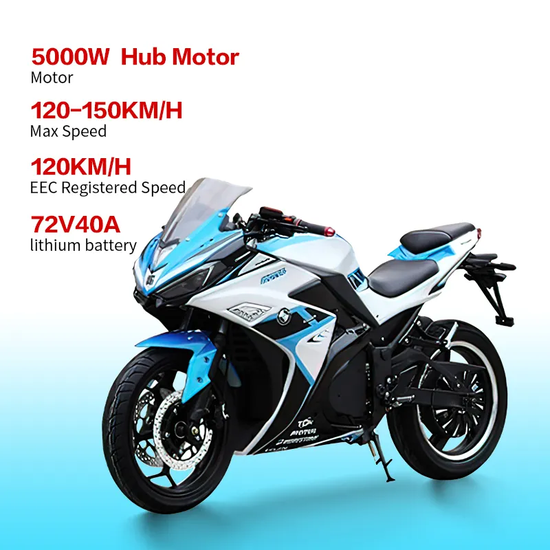 Yüksek hız ile 72V3000W elektrikli Scooter elektrikli motosiklet