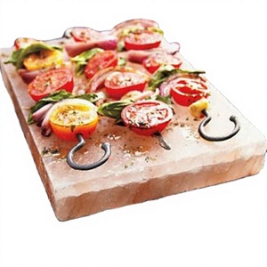 Wholesale New Natural Shape Refined Himalayan Salt Cooking Slab <b>Plates</b> Eco-Friendly Carved <b>BBQ</b> <b>Grill</b> Rack Tray Box OEM Service - Product Image 1