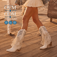 CHENO Fabricant professionnel de bottes en cuir à franges pour femmes, bottes de cowgirl, bottes western, design personnalisé pour les marques de mode