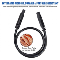 Cable de Aviación Personalizable de Alta Resistencia con Blindaje Trenzado IP67, Cable de Extensión Macho-Hembra de 4P/5P/6P/8P, Cobre ABS, 12V 2A para Vehículos