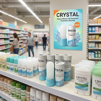 Pierre déodorante en cristal de sel minéral naturel, anti-transpirant végétalien non irritant pour les aisselles, fabricant source OEM