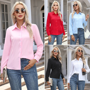 2026 Europa USA Neue Damenmode Lässige Strickjacke mit Knöpfen Übergröße Hemd Top Sommer Bluse <span class=keywords><strong>5XL</strong></span> - Product Image 2