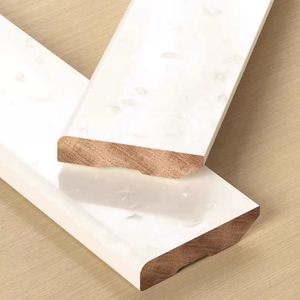 Rodapié de madera de roble macizo estilo francés con acabado pintado, moldura de esquina de pared, embellecedores de madera lacados en <span class=keywords><strong>blanco</strong></span> para el hogar - Product Image 1